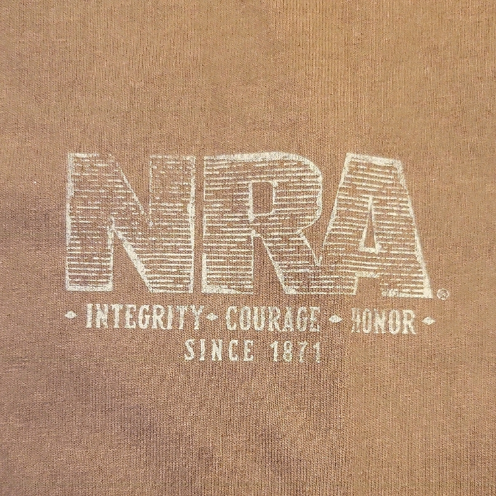 NRA Brown Short Sleeve Men's Tee,  M - Picture 5 of 12